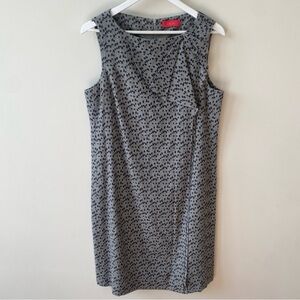 LaVia 18 Made in Italy Grey 100% Wool Sheath Midi Dress Sleeveless EU Size 46